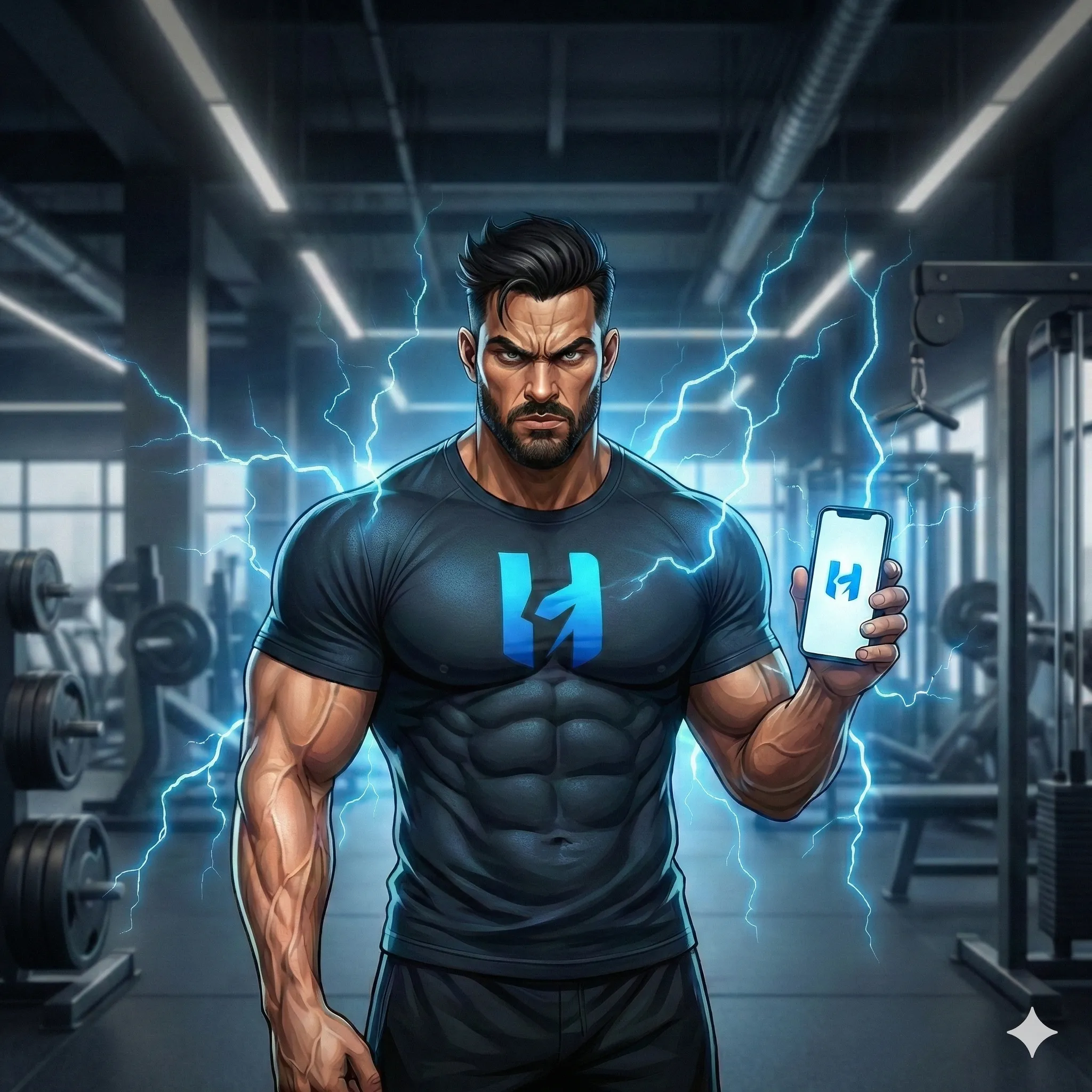 Screenshot of the workout builder showing sets, reps, weight, and rest